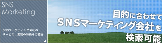 目的に合わせてSNS 構築マーケティング会社を検索可能